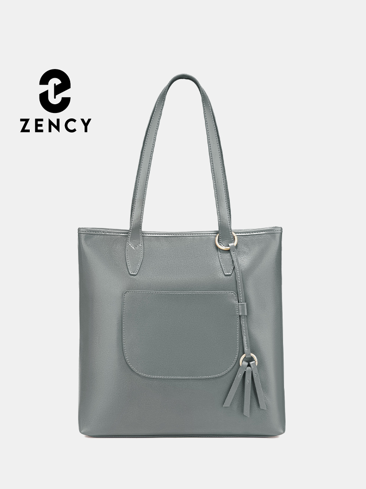 Women Bags Grey - Сумка Zency из 100% натуральной кожи,