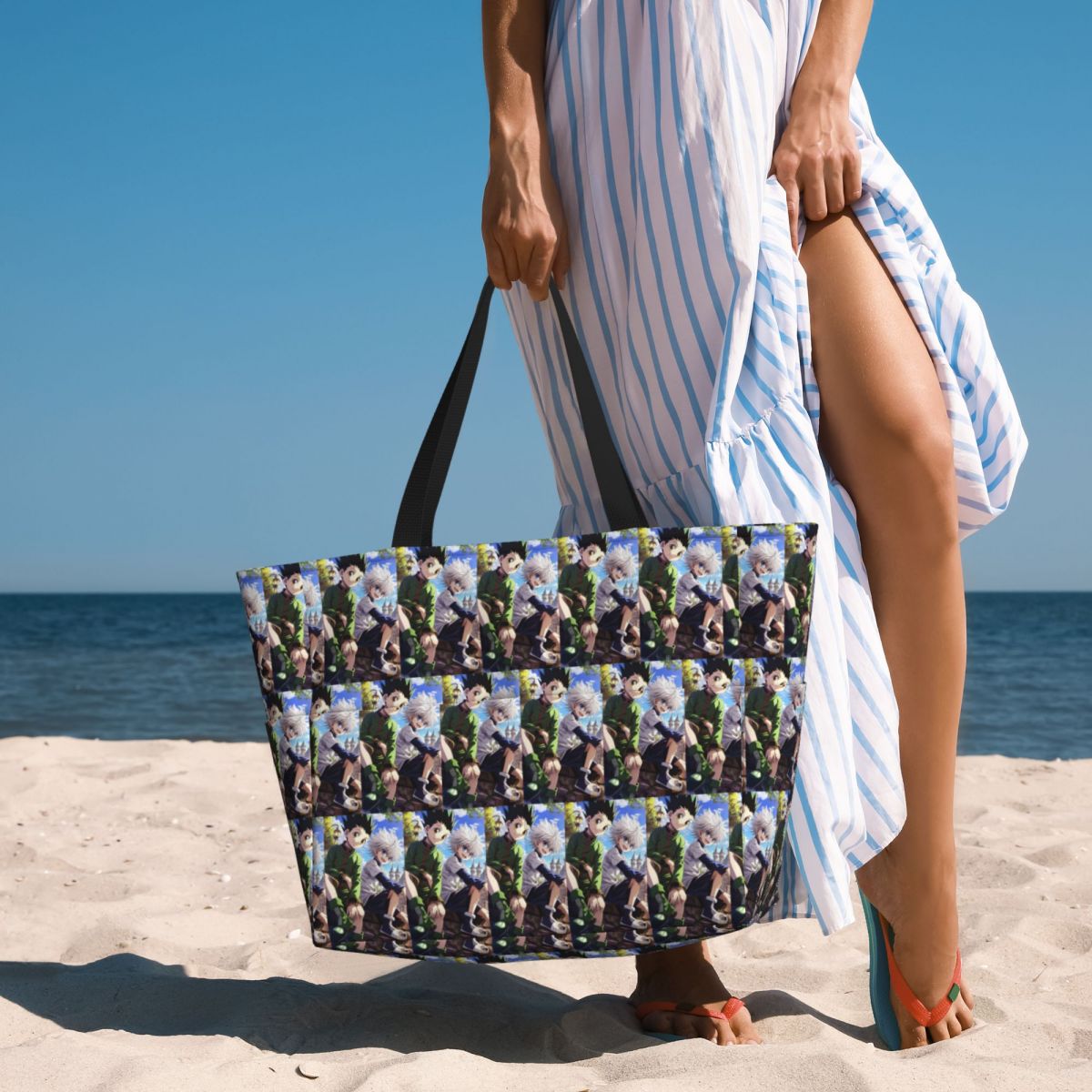 Women X Bags - Пляжная сумка-тоут с рисунком аниме Hunter