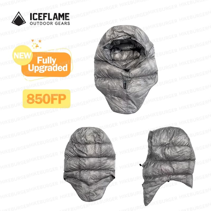 Women Bags Grey - ICE FLAME Пуховый капюшон Открытый Кемпинг