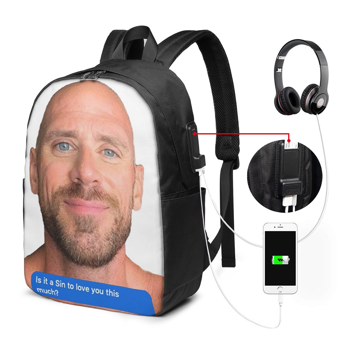 Рюкзак Johnny Sins Flirty Text – обзор и цена Women'S Bag