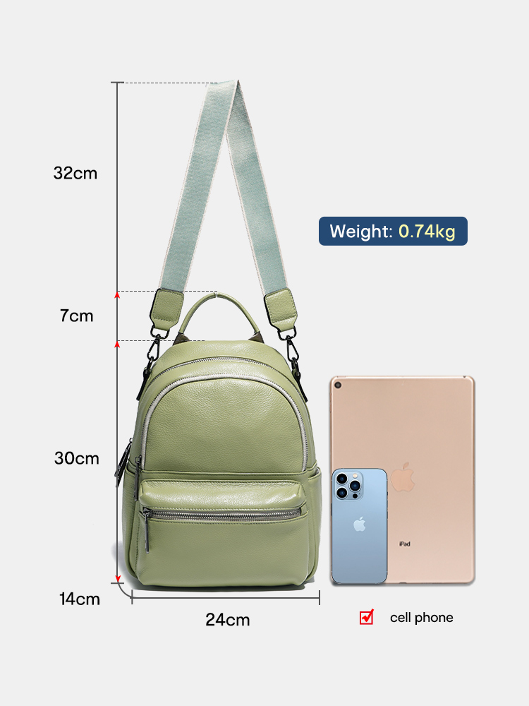 Рюкзак Zency женский кожаный,  – обзор и цена Women Bags Grey