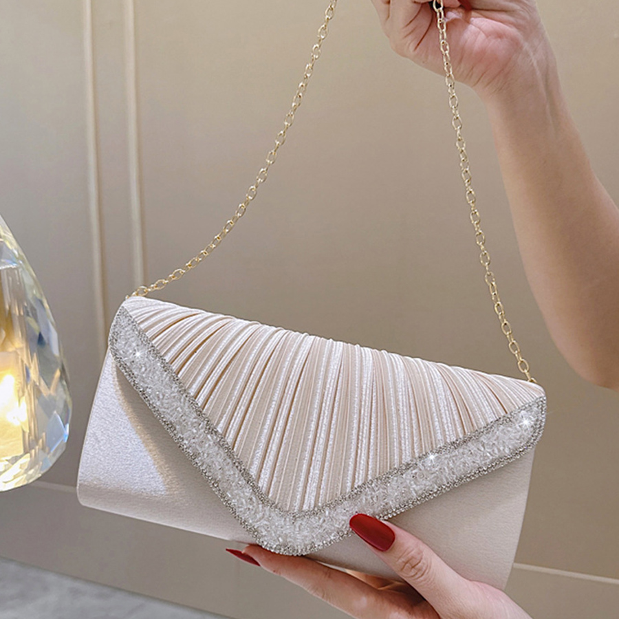 Модный атласный плиссированный – обзор и цена Flap Bag Envelope