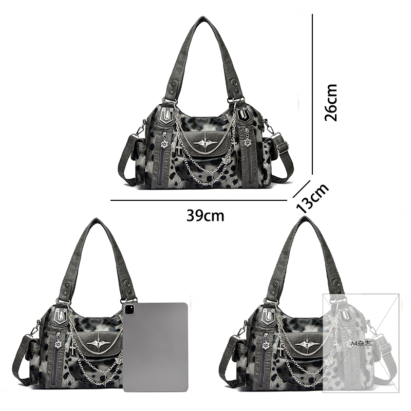 Сумка-тоут с серым леопардовым – обзор и цена Women Bags Grey