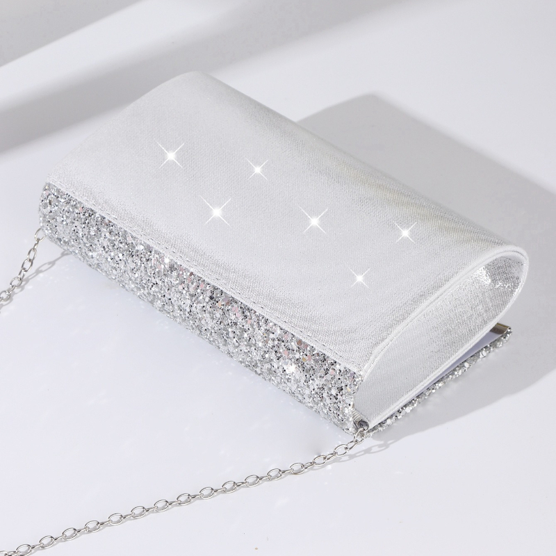 Серебристый блестящий клатч-ко – обзор и цена Flap Bag Envelope